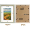 image:imageGolden State Art12x16 Ornate Picture Frame Holds 8x12 PhotoBlack Gold  Includes HD plexiglass frontwhite matbuildin hangers and buttons12x16 Decorative photo frame matted to 8x12Wall mountBlue Gold
