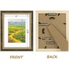 image:imageGolden State Art12x16 Ornate Picture Frame Holds 8x12 PhotoBlack Gold  Includes HD plexiglass frontwhite matbuildin hangers and buttons12x16 Decorative photo frame matted to 8x12Wall mountBlack Gold