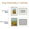 image:imageGolden State Art12x16 Ornate Picture Frame Holds 8x12 PhotoBlack Gold  Includes HD plexiglass frontwhite matbuildin hangers and buttons12x16 Decorative photo frame matted to 8x12Wall mountBlue Gold