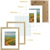 image:imageGolden State Art12x16 Ornate Picture Frame Holds 8x12 PhotoBlack Gold  Includes HD plexiglass frontwhite matbuildin hangers and buttons12x16 Decorative photo frame matted to 8x12Wall mountVintage Gold