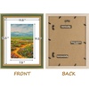 image:imageGolden State Art12x16 Ornate Picture Frame Holds 8x12 PhotoBlack Gold  Includes HD plexiglass frontwhite matbuildin hangers and buttons12x16 Decorative photo frame matted to 8x12Wall mountGreen Gold