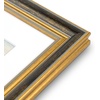 image:imageGolden State Art12x16 Ornate Picture Frame Holds 8x12 PhotoBlack Gold  Includes HD plexiglass frontwhite matbuildin hangers and buttons12x16 Decorative photo frame matted to 8x12Wall mountBlack Gold