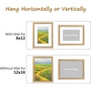 image:imageGolden State Art12x16 Ornate Picture Frame Holds 8x12 PhotoBlack Gold  Includes HD plexiglass frontwhite matbuildin hangers and buttons12x16 Decorative photo frame matted to 8x12Wall mountChampagne Gold