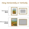 image:imageGolden State Art12x16 Ornate Picture Frame Holds 8x12 PhotoBlack Gold  Includes HD plexiglass frontwhite matbuildin hangers and buttons12x16 Decorative photo frame matted to 8x12Wall mountVintage Gold