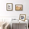 image:imageGolden State Art12x16 Ornate Picture Frame Holds 8x12 PhotoBlack Gold  Includes HD plexiglass frontwhite matbuildin hangers and buttons12x16 Decorative photo frame matted to 8x12Wall mountBlack Gold