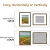 image:imageGolden State Art12x16 Ornate Picture Frame Holds 8x12 PhotoBlack Gold  Includes HD plexiglass frontwhite matbuildin hangers and buttons12x16 Decorative photo frame matted to 8x12Wall mountBlack Gold
