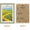 image:imageGolden State Art12x16 Ornate Picture Frame Holds 8x12 PhotoBlack Gold  Includes HD plexiglass frontwhite matbuildin hangers and buttons12x16 Decorative photo frame matted to 8x12Wall mountDistressed Blue Gold