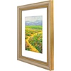 image:imageGolden State Art12x16 Ornate Picture Frame Holds 8x12 PhotoBlack Gold  Includes HD plexiglass frontwhite matbuildin hangers and buttons12x16 Decorative photo frame matted to 8x12Wall mountChampagne Gold