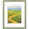 image:imageGolden State Art12x16 Ornate Picture Frame Holds 8x12 PhotoBlack Gold  Includes HD plexiglass frontwhite matbuildin hangers and buttons12x16 Decorative photo frame matted to 8x12Wall mountDistressed Blue Gold