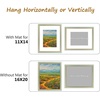 image:imageGolden State Art12x16 Ornate Picture Frame Holds 8x12 PhotoBlack Gold  Includes HD plexiglass frontwhite matbuildin hangers and buttons12x16 Decorative photo frame matted to 8x12Wall mountBlue Gold