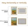 image:imageGolden State Art12x16 Ornate Picture Frame Holds 8x12 PhotoBlack Gold  Includes HD plexiglass frontwhite matbuildin hangers and buttons12x16 Decorative photo frame matted to 8x12Wall mountVintage Gold