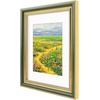 image:imageGolden State Art12x16 Ornate Picture Frame Holds 8x12 PhotoBlack Gold  Includes HD plexiglass frontwhite matbuildin hangers and buttons12x16 Decorative photo frame matted to 8x12Wall mountGreen Gold