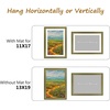 image:imageGolden State Art12x16 Ornate Picture Frame Holds 8x12 PhotoBlack Gold  Includes HD plexiglass frontwhite matbuildin hangers and buttons12x16 Decorative photo frame matted to 8x12Wall mountGreen Gold