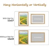 image:imageGolden State Art12x16 Ornate Picture Frame Holds 8x12 PhotoBlack Gold  Includes HD plexiglass frontwhite matbuildin hangers and buttons12x16 Decorative photo frame matted to 8x12Wall mountChampagne Gold