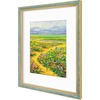image:imageGolden State Art12x16 Ornate Picture Frame Holds 8x12 PhotoBlack Gold  Includes HD plexiglass frontwhite matbuildin hangers and buttons12x16 Decorative photo frame matted to 8x12Wall mountDistressed Blue Gold