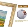 image:imageGolden State Art12x16 Ornate Picture Frame Holds 8x12 PhotoBlack Gold  Includes HD plexiglass frontwhite matbuildin hangers and buttons12x16 Decorative photo frame matted to 8x12Wall mountVintage Gold