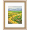 image:imageGolden State Art8x10 Ornate Picture Frame Holds 5x7 PhotoVintage Gold  Includes easel backreal glass frontwhite matbuildin hangers8x10 Decorative photo frame matted to 5x7Desktopwall mountPurple Gold
