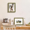 image:imageGolden State Art8x10 Ornate Picture Frame Holds 5x7 PhotoVintage Gold  Includes easel backreal glass frontwhite matbuildin hangers8x10 Decorative photo frame matted to 5x7Desktopwall mountGreen Gold