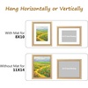 image:imageGolden State Art8x10 Ornate Picture Frame Holds 5x7 PhotoVintage Gold  Includes easel backreal glass frontwhite matbuildin hangers8x10 Decorative photo frame matted to 5x7Desktopwall mountChampagne Gold