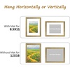 image:imageGolden State Art8x10 Ornate Picture Frame Holds 5x7 PhotoVintage Gold  Includes easel backreal glass frontwhite matbuildin hangers8x10 Decorative photo frame matted to 5x7Desktopwall mountVintage Gold