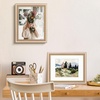 image:imageGolden State Art8x10 Ornate Picture Frame Holds 5x7 PhotoVintage Gold  Includes easel backreal glass frontwhite matbuildin hangers8x10 Decorative photo frame matted to 5x7Desktopwall mountPurple Gold