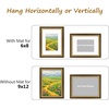 image:imageGolden State Art8x10 Ornate Picture Frame Holds 5x7 PhotoVintage Gold  Includes easel backreal glass frontwhite matbuildin hangers8x10 Decorative photo frame matted to 5x7Desktopwall mountBrown Gold