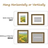 image:imageGolden State Art8x10 Ornate Picture Frame Holds 5x7 PhotoVintage Gold  Includes easel backreal glass frontwhite matbuildin hangers8x10 Decorative photo frame matted to 5x7Desktopwall mountBrown Gold