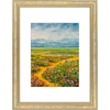 image:imageGolden State Art8x10 Ornate Picture Frame Holds 5x7 PhotoVintage Gold  Includes easel backreal glass frontwhite matbuildin hangers8x10 Decorative photo frame matted to 5x7Desktopwall mountVintage Gold