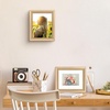 image:imageGolden State Art8x10 Ornate Picture Frame Holds 5x7 PhotoVintage Gold  Includes easel backreal glass frontwhite matbuildin hangers8x10 Decorative photo frame matted to 5x7Desktopwall mountChampagne Gold