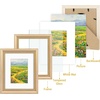 image:imageGolden State Art8x10 Ornate Picture Frame Holds 5x7 PhotoVintage Gold  Includes easel backreal glass frontwhite matbuildin hangers8x10 Decorative photo frame matted to 5x7Desktopwall mountChampagne Gold