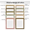 image:imageGolden State Art8x10 Ornate Picture Frame Holds 5x7 PhotoVintage Gold  Includes easel backreal glass frontwhite matbuildin hangers8x10 Decorative photo frame matted to 5x7Desktopwall mountBrown Gold