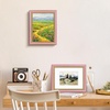 image:imageGolden State Art8x10 Ornate Picture Frame Holds 5x7 PhotoVintage Gold  Includes easel backreal glass frontwhite matbuildin hangers8x10 Decorative photo frame matted to 5x7Desktopwall mountPink Gold