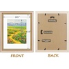 image:imageGolden State Art8x10 Ornate Picture Frame Holds 5x7 PhotoVintage Gold  Includes easel backreal glass frontwhite matbuildin hangers8x10 Decorative photo frame matted to 5x7Desktopwall mountPurple Gold