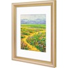 image:imageGolden State Art8x10 Ornate Picture Frame Holds 5x7 PhotoVintage Gold  Includes easel backreal glass frontwhite matbuildin hangers8x10 Decorative photo frame matted to 5x7Desktopwall mountChampagne Gold