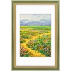 image:imageGolden State Art8x10 Ornate Picture Frame Holds 5x7 PhotoVintage Gold  Includes easel backreal glass frontwhite matbuildin hangers8x10 Decorative photo frame matted to 5x7Desktopwall mountGreen Gold