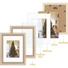 image:imageGolden State Art8x10 Ornate Picture Frame Holds 5x7 PhotoVintage Gold  Includes easel backreal glass frontwhite matbuildin hangers8x10 Decorative photo frame matted to 5x7Desktopwall mountPurple Gold