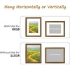image:imageGolden State Art8x10 Ornate Picture Frame Holds 5x7 PhotoVintage Gold  Includes easel backreal glass frontwhite matbuildin hangers8x10 Decorative photo frame matted to 5x7Desktopwall mountBrown Gold