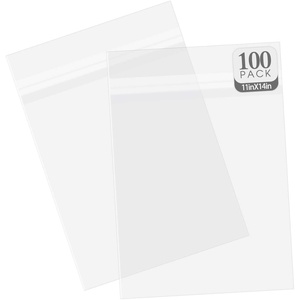 image:imageGolden State Art 6x9 Inch Crystal Sealed Clear Plastic Sleeves100 Pack  Resealable Adhesive Clear Stoarge Bags For Pictures Photos Framing Mat Mattes 618 x 9181138 x 14316