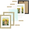 image:imageGolden State Art 11x14 Boho Frame White Mat for 8x10 Picture Antique Gold  Real Glass Fits 8x10 Photo Art Poster or Print Display Finish 125 Inch Frame Border Wall Mount DisplayAntique Gold With Cream