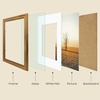 image:imageGolden State Art 11x14 Boho Frame White Mat for 8x10 Picture Antique Gold  Real Glass Fits 8x10 Photo Art Poster or Print Display Finish 125 Inch Frame Border Wall Mount DisplayDark Gold