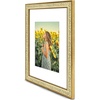 image:imageGolden State Art 11x14 Boho Frame White Mat for 8x10 Picture Antique Gold  Real Glass Fits 8x10 Photo Art Poster or Print Display Finish 125 Inch Frame Border Wall Mount DisplayAntique Gold With Cream