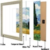 image:imageGolden State Art 11x14 Boho Frame White Mat for 8x10 Picture Antique Gold  Real Glass Fits 8x10 Photo Art Poster or Print Display Finish 125 Inch Frame Border Wall Mount DisplaySilver Beige