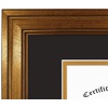 image:imageGolden State Art 11x14 Frame for 85x11 Diploma Dark Gold Color Real Glass  Includes Black Over Gold Double MatFits 85x11 Certificate Document Photo Picture Wall MountDark Gold