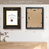 image:imageGolden State Art 11x14 Frame for 85x11 Diploma Dark Gold Color Real Glass  Includes Black Over Gold Double MatFits 85x11 Certificate Document Photo Picture Wall MountBlack With Antique Gold Trim