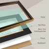 image:imageGolden State Art 11x14 Frame for 85x11 Diploma Dark Gold Color Real Glass  Includes Black Over Gold Double MatFits 85x11 Certificate Document Photo Picture Wall MountBlack With Antique Gold Trim