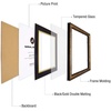 image:imageGolden State Art 11x14 Frame for 85x11 Diploma Dark Gold Color Real Glass  Includes Black Over Gold Double MatFits 85x11 Certificate Document Photo Picture Wall MountAntique Gold