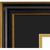 image:imageGolden State Art 11x14 Frame for 85x11 Diploma Dark Gold Color Real Glass  Includes Black Over Gold Double MatFits 85x11 Certificate Document Photo Picture Wall MountBlack With Antique Gold Trim