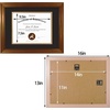 image:imageGolden State Art 11x14 Frame for 85x11 Diploma Dark Gold Color Real Glass  Includes Black Over Gold Double MatFits 85x11 Certificate Document Photo Picture Wall MountDark Gold