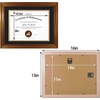 image:imageGolden State Art 11x14 Frame for 85x11 Diploma Dark Gold Color Real Glass  Includes Black Over Gold Double MatFits 85x11 Certificate Document Photo Picture Wall MountDark Gold