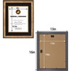 image:imageGolden State Art 11x14 Frame for 85x11 Diploma Dark Gold Color Real Glass  Includes Black Over Gold Double MatFits 85x11 Certificate Document Photo Picture Wall MountAntique Gold